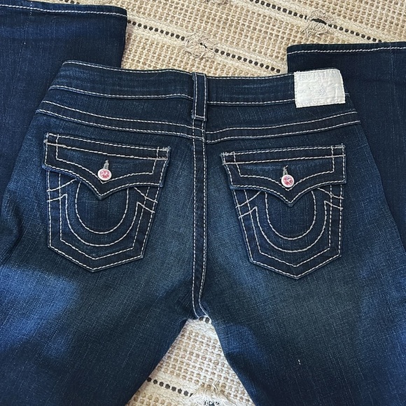 True Religion Dark Blue Flare Jeans - Picture 8 of 12